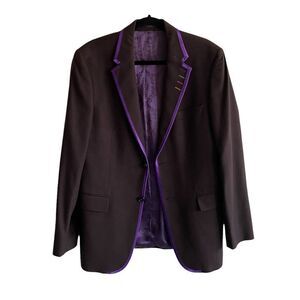 SAND COPENHAGEN Wool Cashmere Blazer Jacket Brown Purple 50R